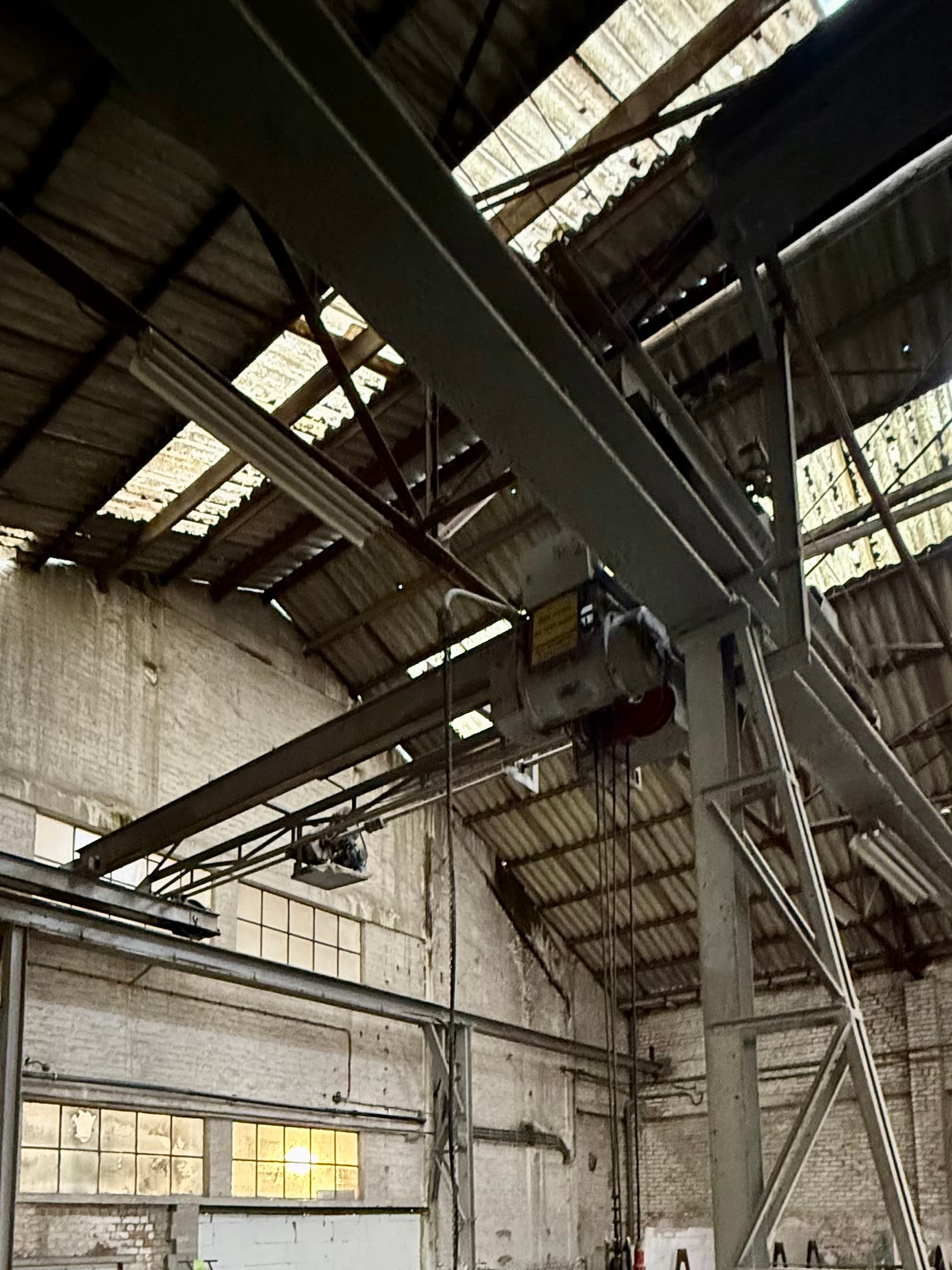 Industrial white brick and steel inside Flesjesfabriek Ghent
